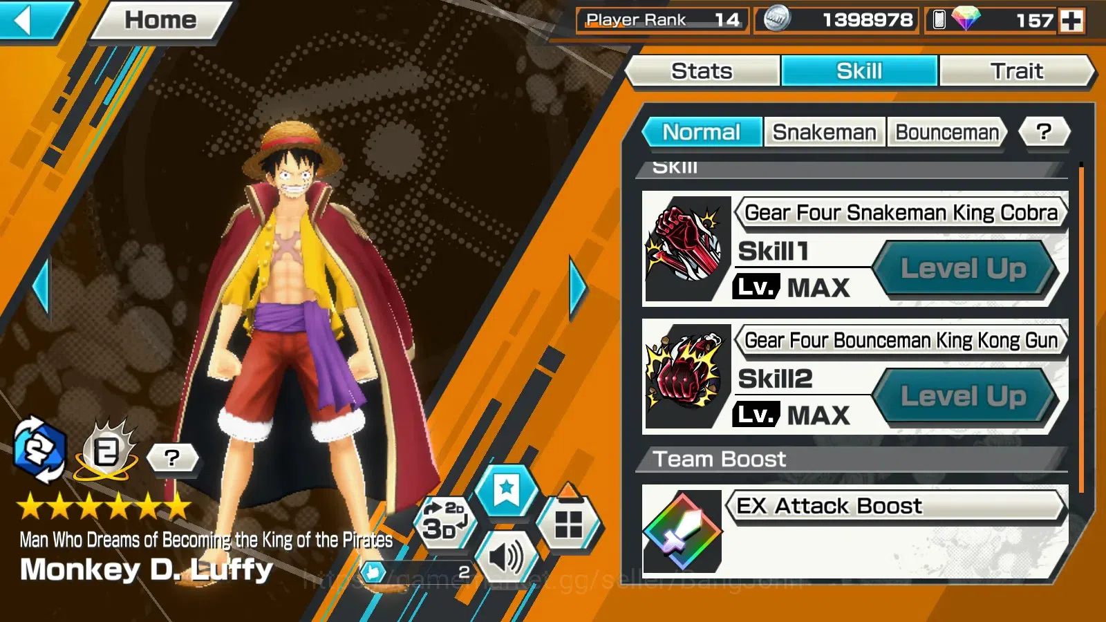 One Piece Bounty Rush Accounts GLOBAL|EX 4|1Max|Bomo Kaido,BTKOTP Monkey D.Luffy, image 8