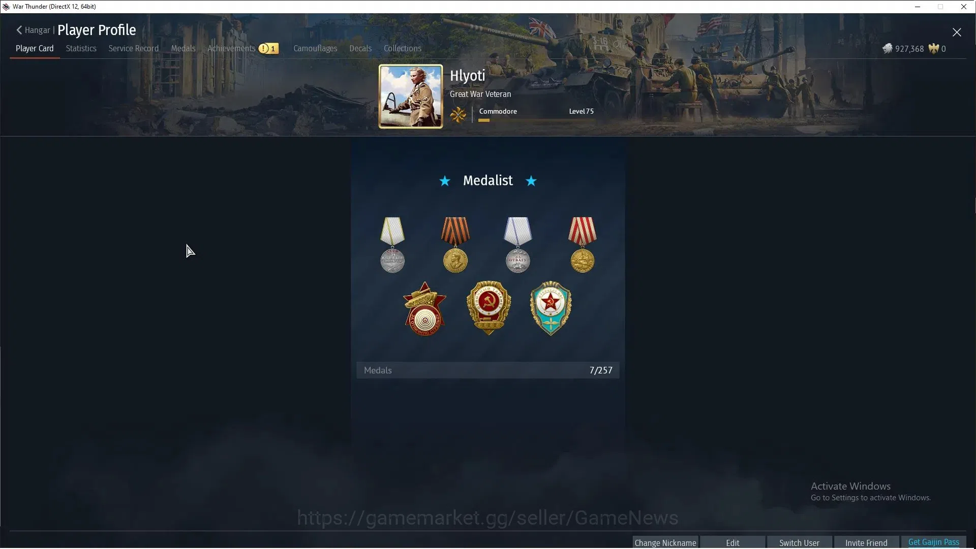 War Thunder Accounts TOP Tier USSR [SU-30SM+2 Skin,Su-27SM,MiG-29SMT,Su-33] 1 Premium (MiG-15bis)|LVL 75|T-72A,ZSU-234M4 12
