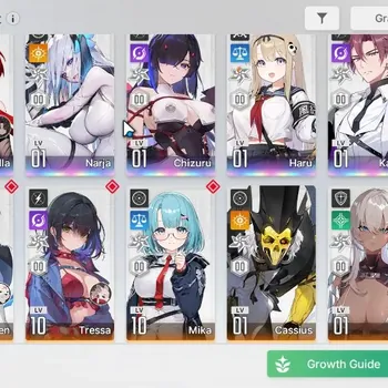 Chaos Zero Nightmare Accounts ASIA|Lv55|6 SSR(ArabellaM2+Sign,Narja,Chizuru,HaruM1,Kayron,Veronica) +11 SR| 1 Combatant +1