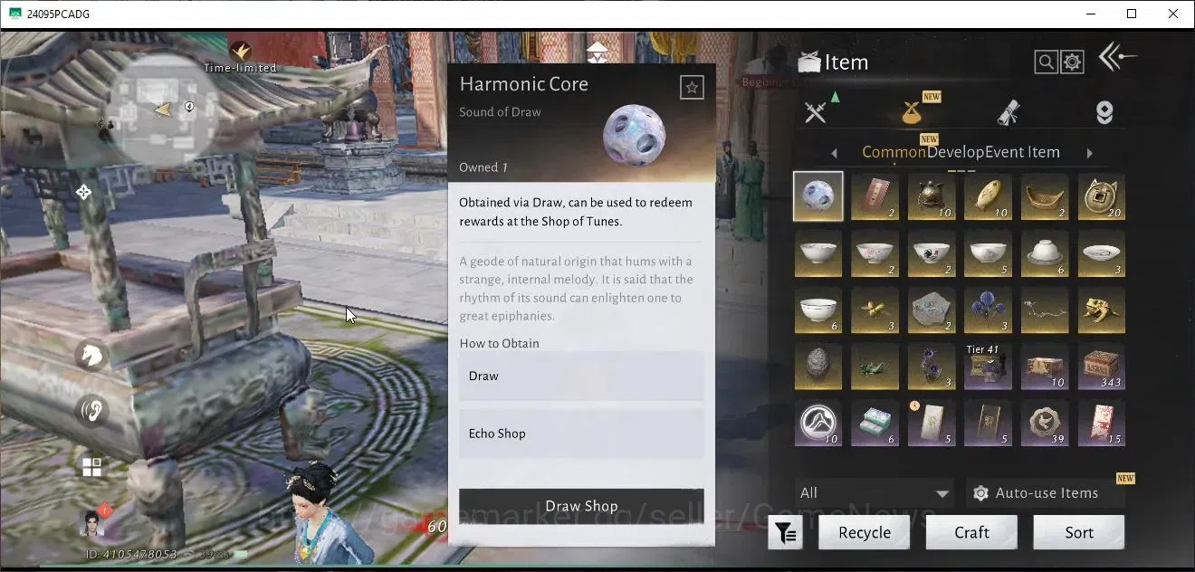 Where Winds Meet Accounts GLOBAL|Lv95|28K GS|1 Harmonic Core|Diff Legend|Aby image 1