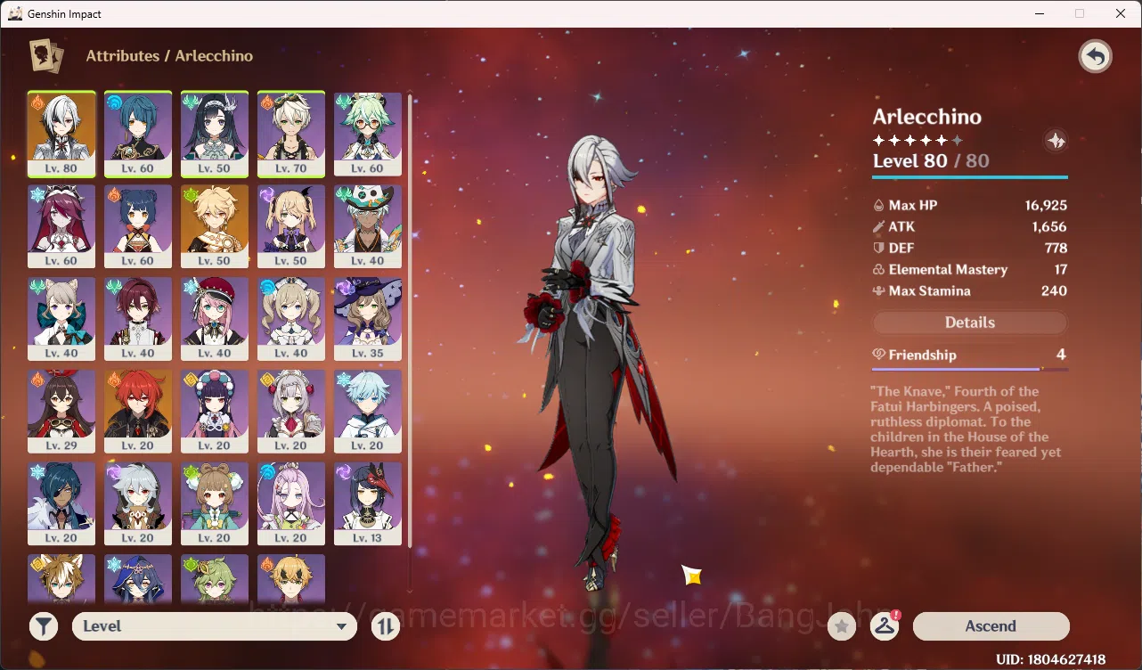 Genshin Impact Accounts Mid-Game | ASIA | AR 44 | Limit 1 | Primo 8920 Arl image 2