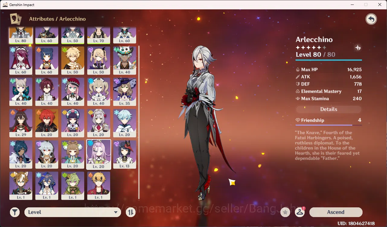 Genshin Impact Accounts Mid-Game | ASIA | AR 44 | Limit 1 | Primo 8920 Arl image 3