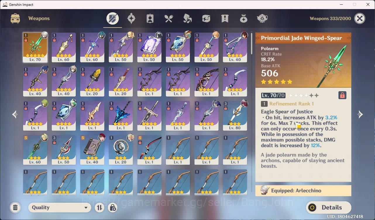 Genshin Impact Accounts Mid-Game | ASIA | AR 44 | Limit 1 | Primo 8920 Arl image 4
