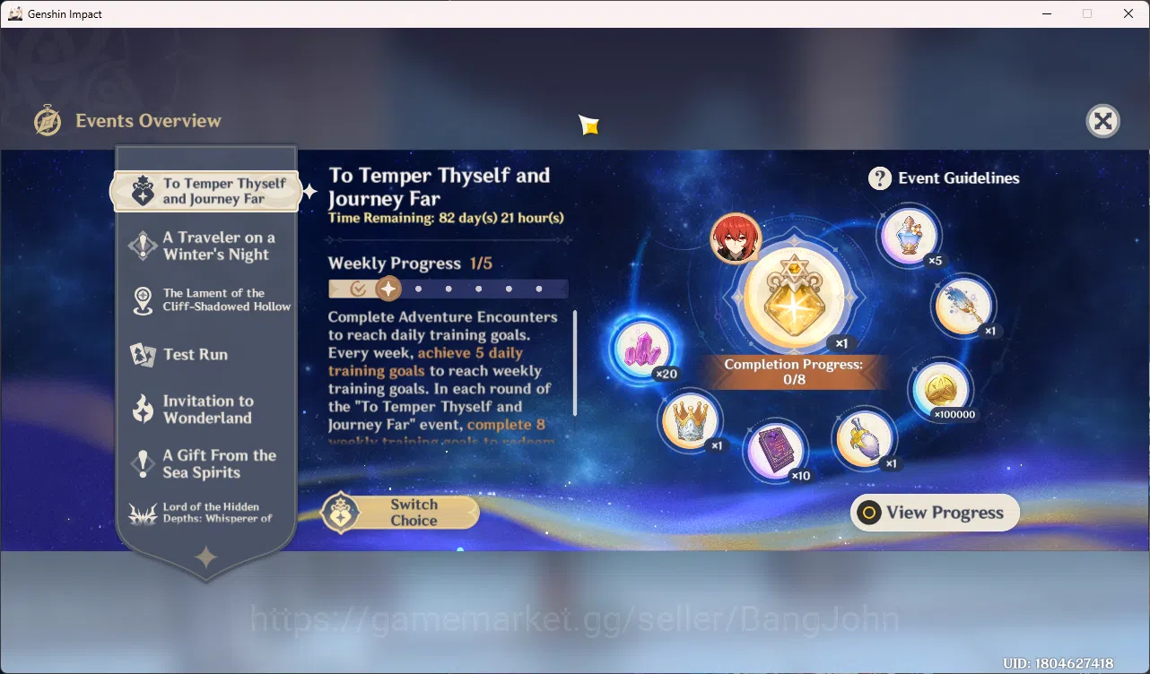 Genshin Impact Accounts Mid-Game | ASIA | AR 44 | Limit 1 | Primo 8920 Arl image 9