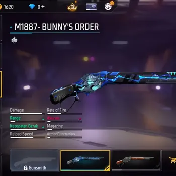 Free Fire Accounts Indonesia | 1 EVO (MP40 Predotory Cobra Lv.5)| M1887- BUNNY'S ORDER| Backpack Tsunade's | Check SS FF993B