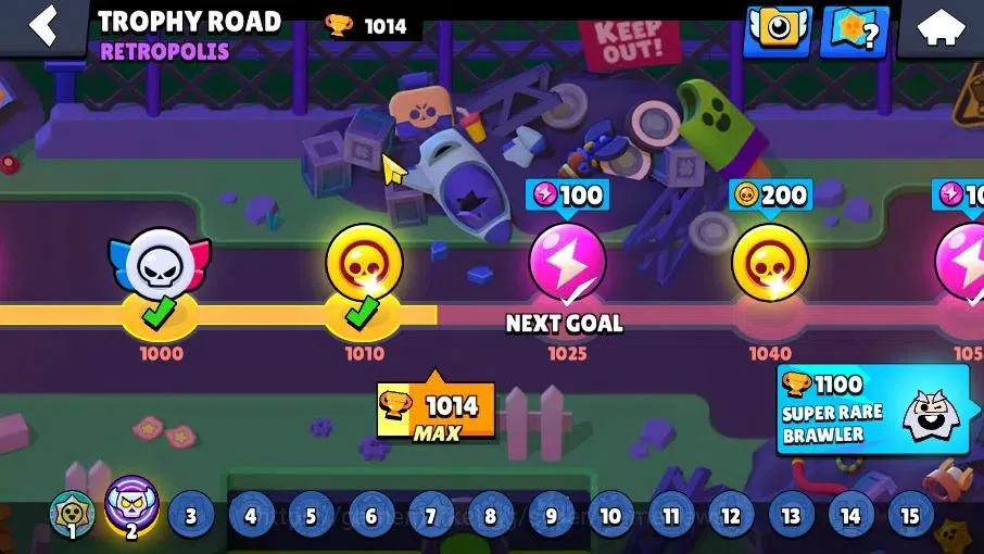 Brawl Stars Accounts 1014 Trophy|15 Brawlers 2 Max Lvl [Edgar, Shelly]|16 Skin|2 Myth [Minotour Bull,Thief Edgar] 4 Epic|CN 14