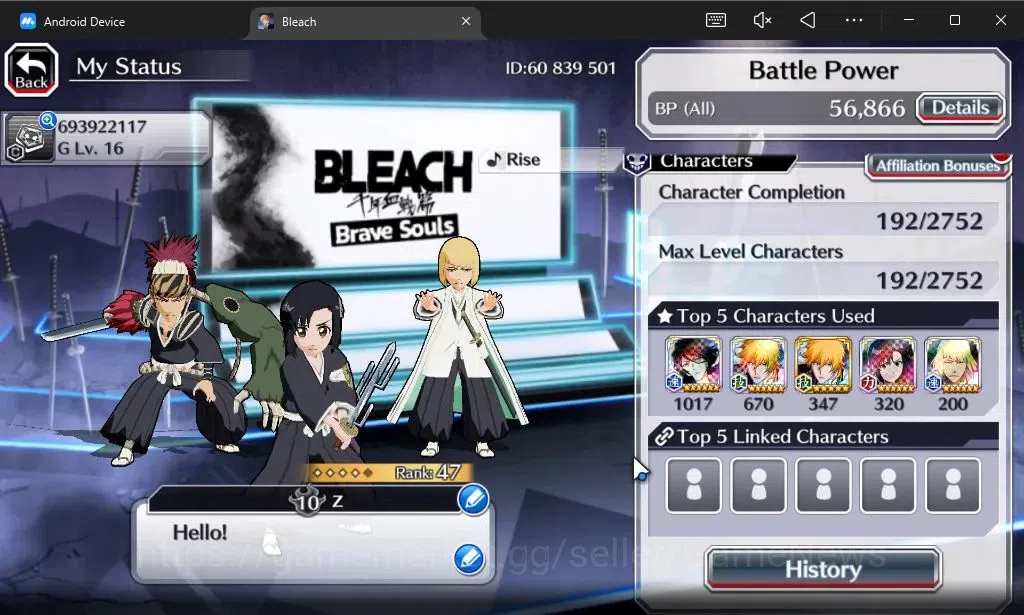 Bleach: Brave Souls Accounts [GLOBAL]6K Orbs+Fresh All Story|TYBW26[Momo,Shinji image 3