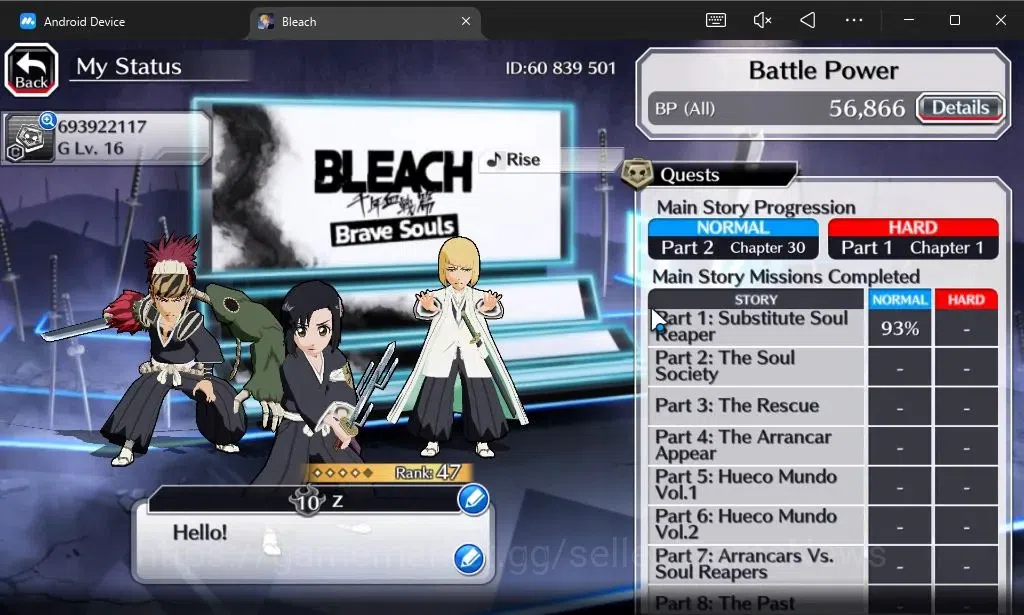 Bleach: Brave Souls Accounts [GLOBAL]6K Orbs+Fresh All Story|TYBW26[Momo,Shinji image 4
