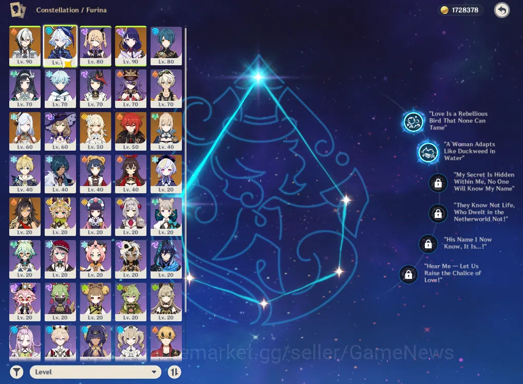 Genshin Impact Accounts ASIA|AR55|4Limited+2(*5Weapon)|ArlecchinoC2,Furina image 4