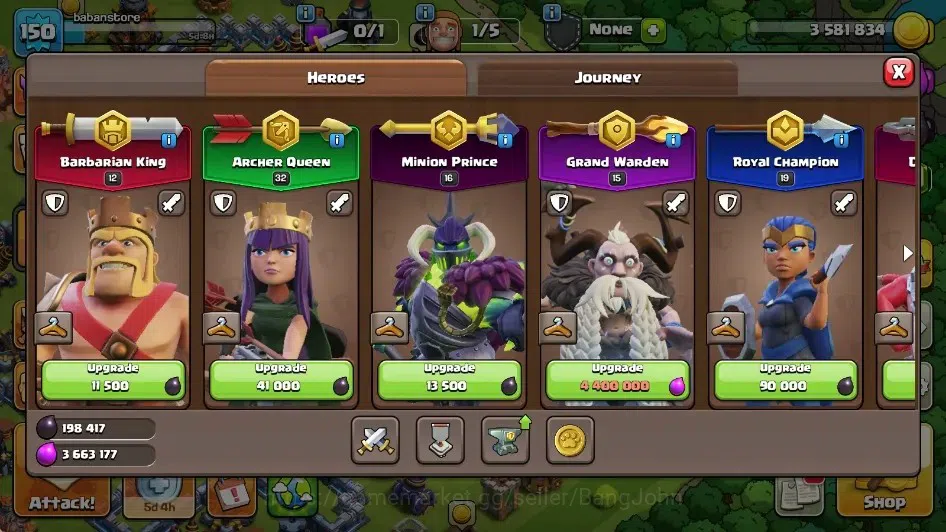 Clash of Clans Accounts Global|TH 17-BH 10|2 Skin Limited|Lvl 150|BK 12,AQ image 11