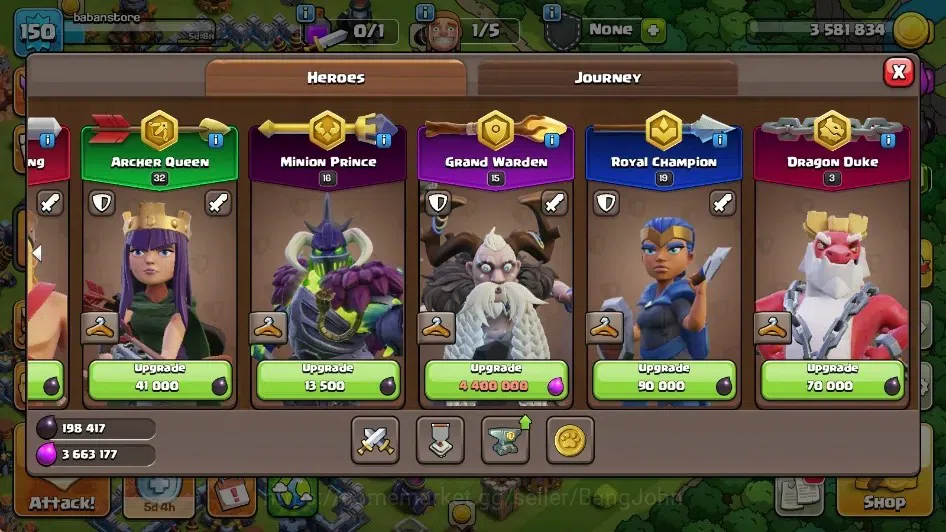 Clash of Clans Accounts Global|TH 17-BH 10|2 Skin Limited|Lvl 150|BK 12,AQ image 12
