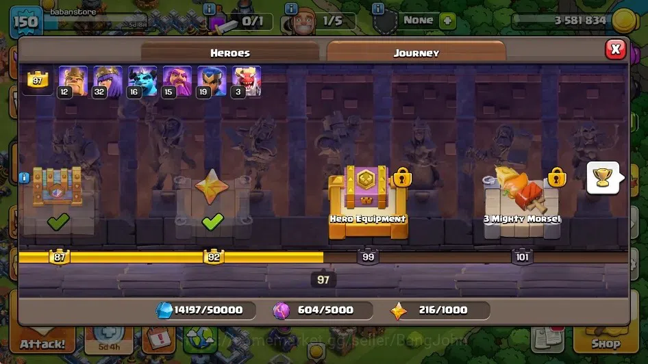 Clash of Clans Accounts Global|TH 17-BH 10|2 Skin Limited|Lvl 150|BK 12,AQ image 13