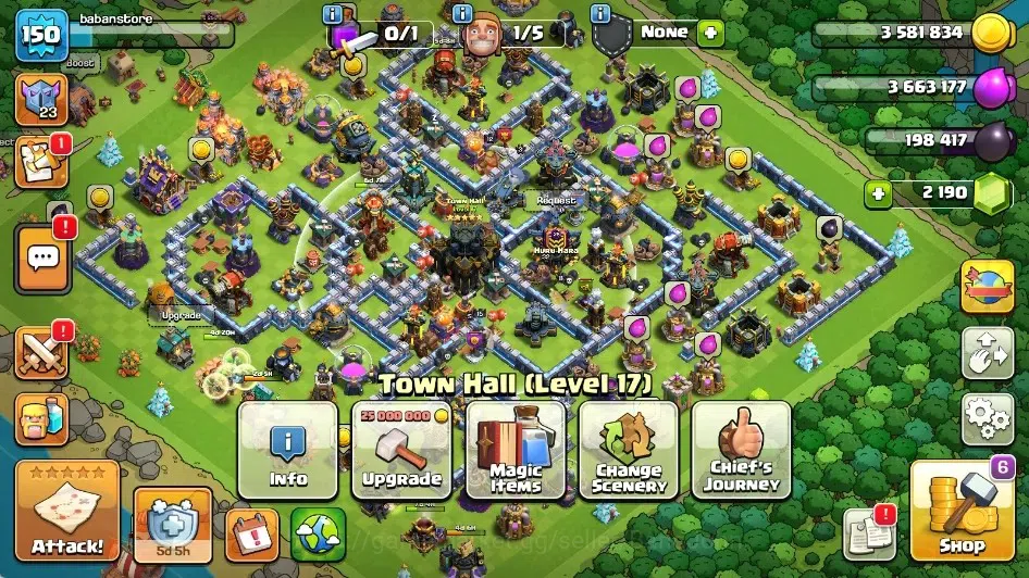 Clash of Clans Accounts Global|TH 17-BH 10|2 Skin Limited|Lvl 150|BK 12,AQ image 3
