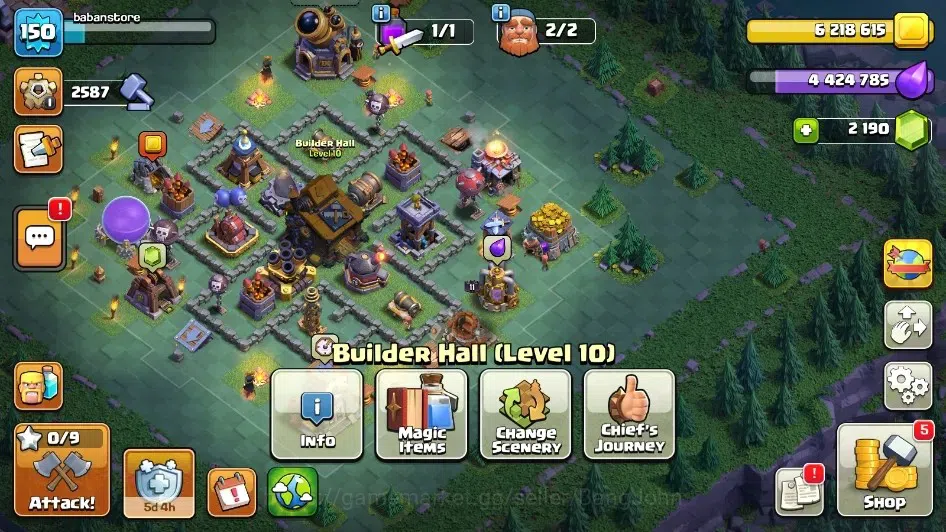Clash of Clans Accounts Global|TH 17-BH 10|2 Skin Limited|Lvl 150|BK 12,AQ image 6