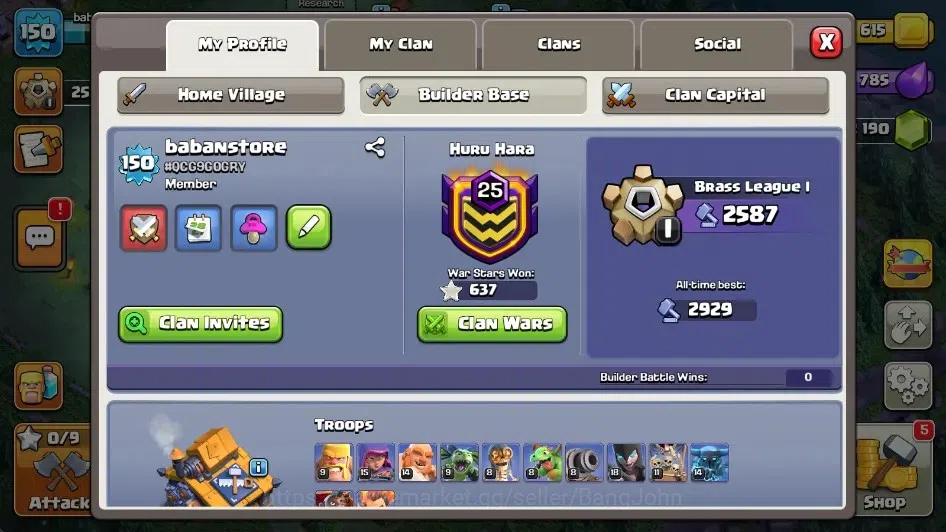 Clash of Clans Accounts Global|TH 17-BH 10|2 Skin Limited|Lvl 150|BK 12,AQ image 8