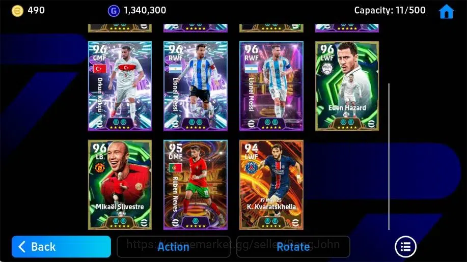eFootball Accounts Legends & Iconic Players Mobile|PW 3138|K.Kvaratskhella BigT,Paul Scholes Epic,Eden Hazard 4
