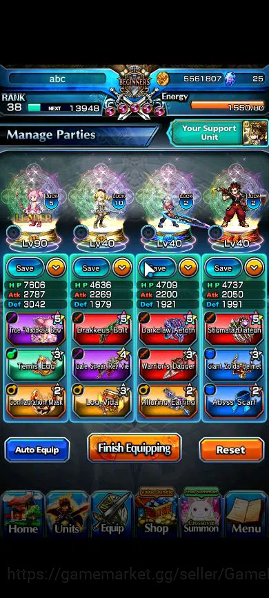 Grand Summoners Accounts Global|Rank 38|Starter|4 Ascend| KanameTW, Kirisam image 2