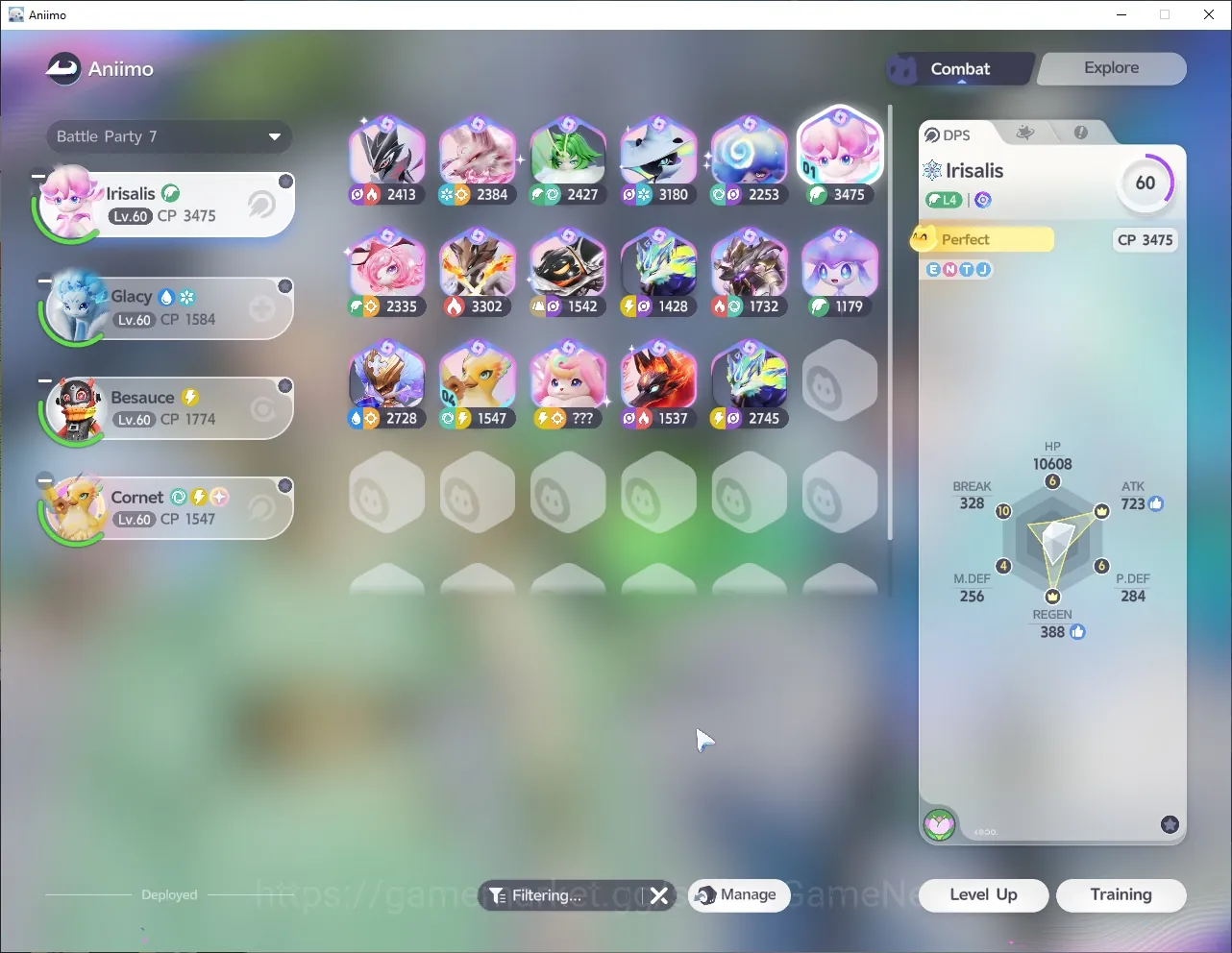 Aniimo Accounts End Game APAC|Lv 60|17 Prismana(Ignitis SP2,Glynsera SP3,Stellarys SP9,Irisalis,etc)|21 Sparkling,23 1