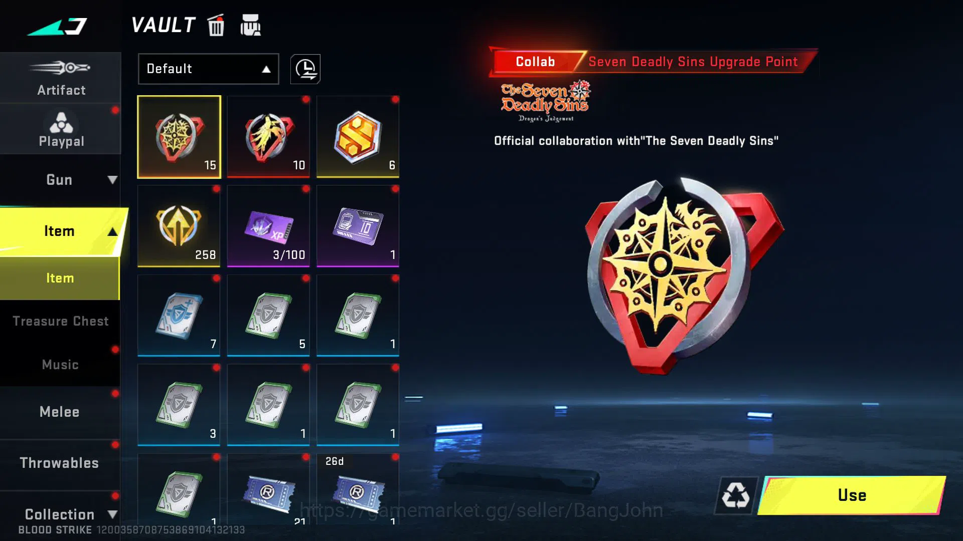 Blood Strike Accounts Mid-Tier ASIA ULTRA ETHAN,SPIKE,COLLAB QBZ95,PLAYPAL,LEGENDARY THOMPSON,URB,KAG-6 MORE DETAIL CEK SS 5