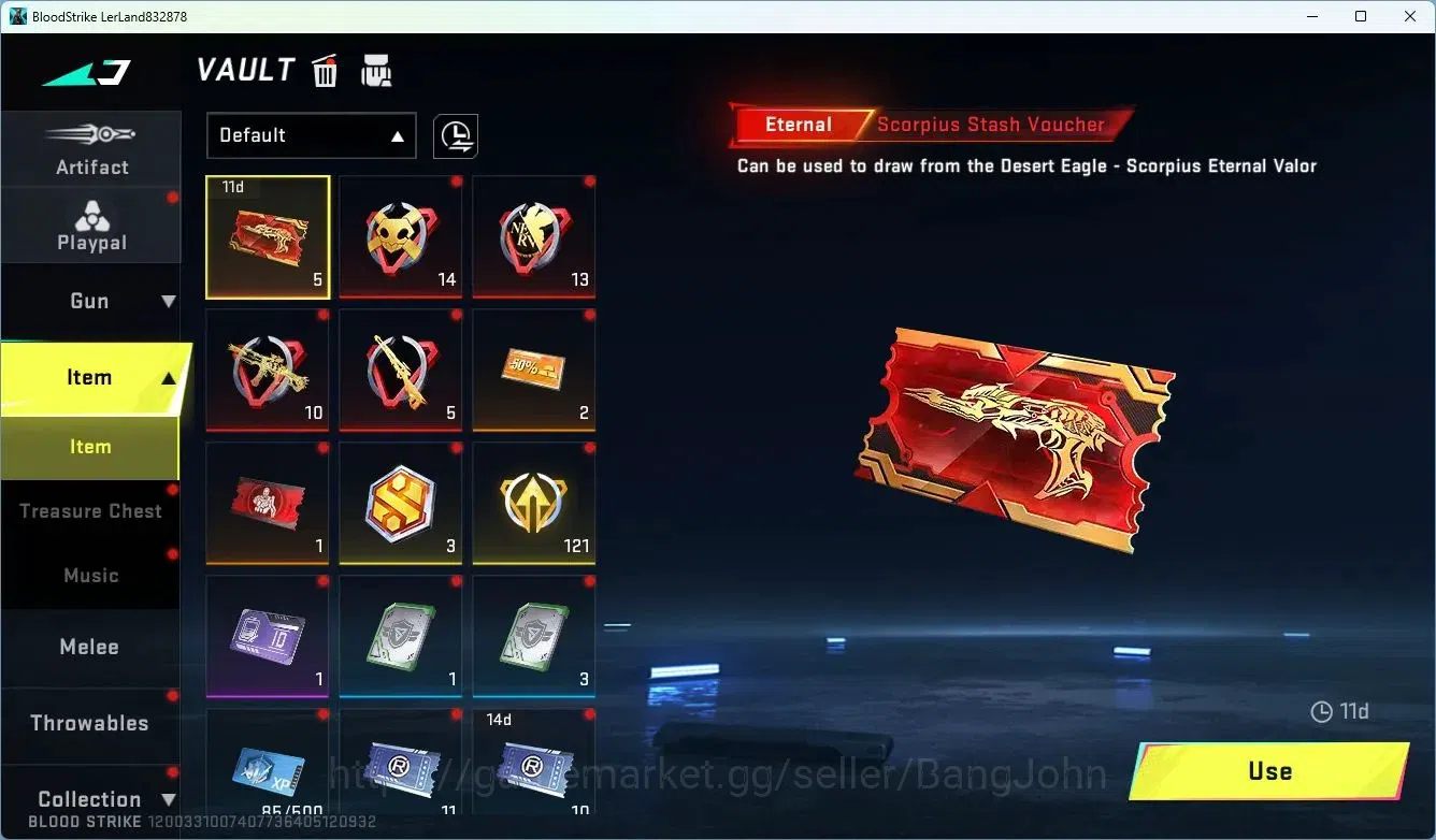Blood Strike Accounts ASIA | Collab MCX-EVA-00 | Legendary Minigun-Abyss image 15