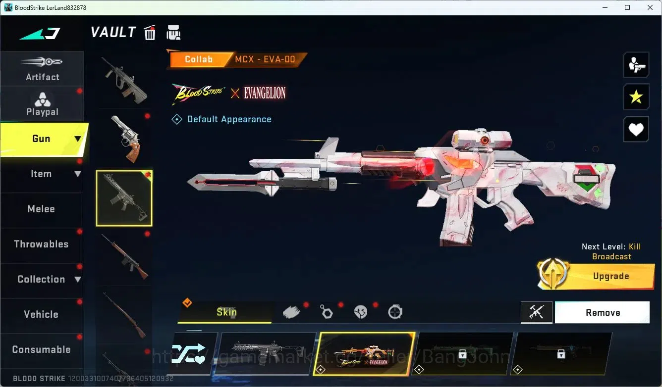 Blood Strike Accounts ASIA | Collab MCX-EVA-00 | Legendary Minigun-Abyss image 16