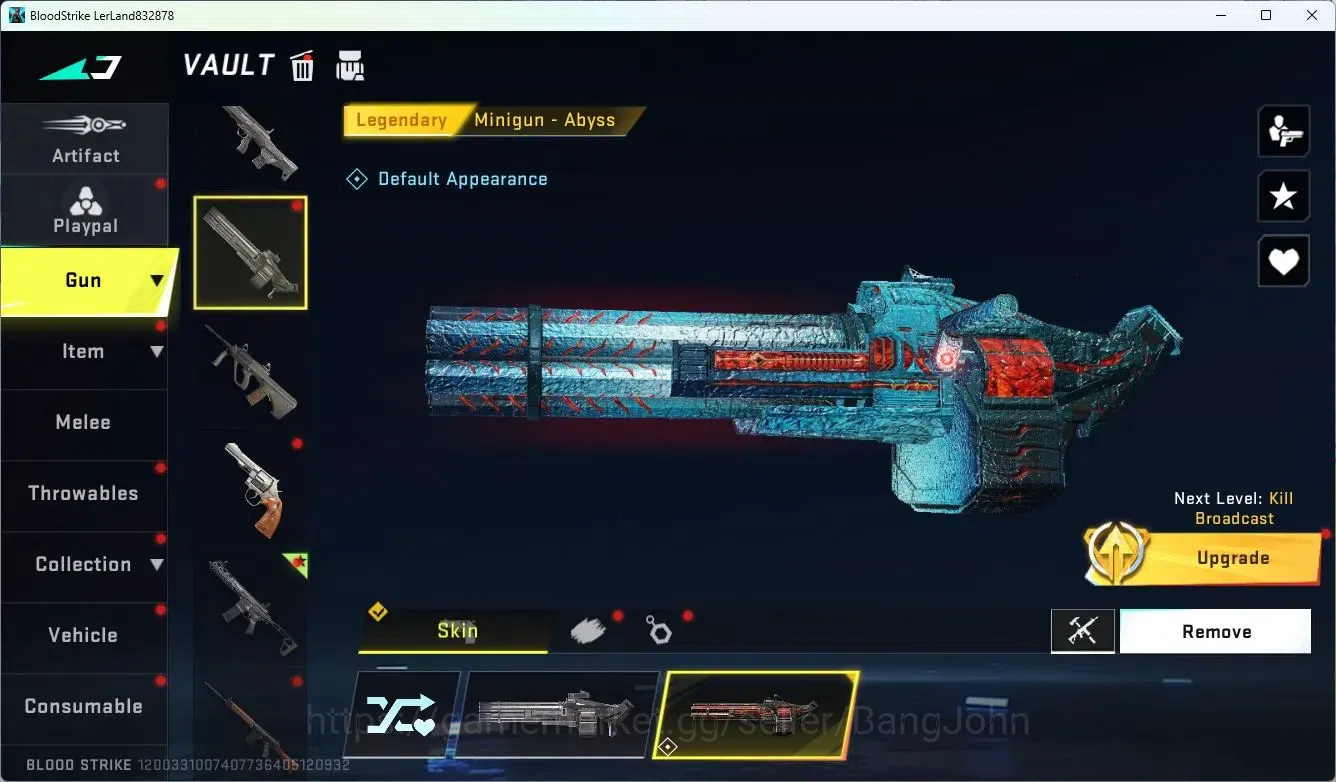 Blood Strike Accounts ASIA | Collab MCX-EVA-00 | Legendary Minigun-Abyss image 17