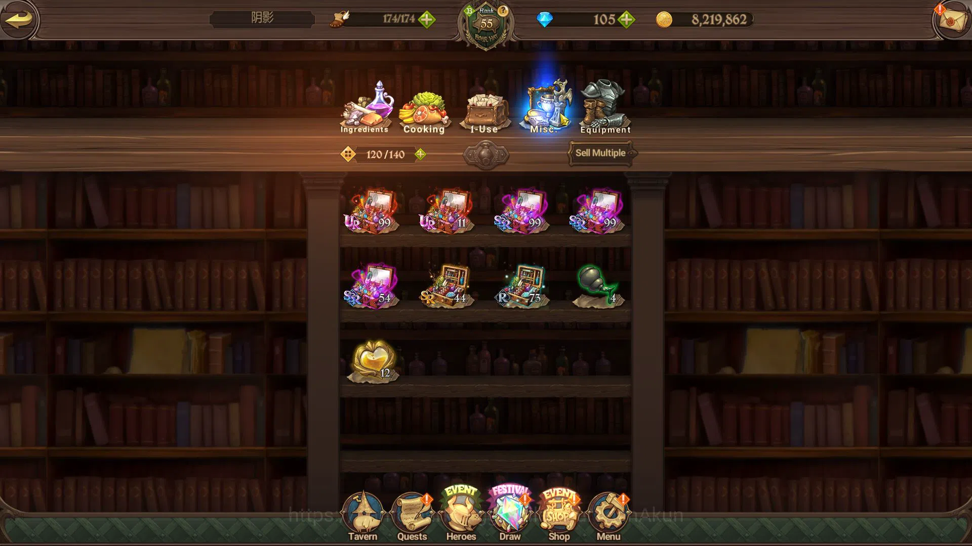 The Seven Deadly Sins: Grand Cross Accounts Midgame Asia|2,2M CC|105 Gems|1 LR+10 14