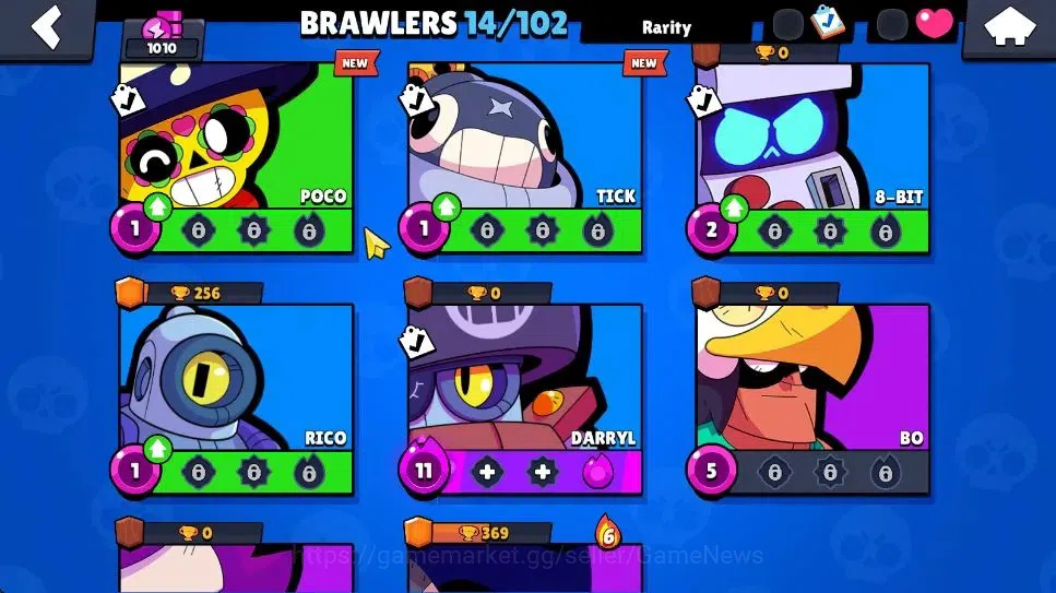 Brawl Stars Accounts 1010 Trophy|4,3K Bling|14 Brawlers 3 Max Lvl [Shel image 9