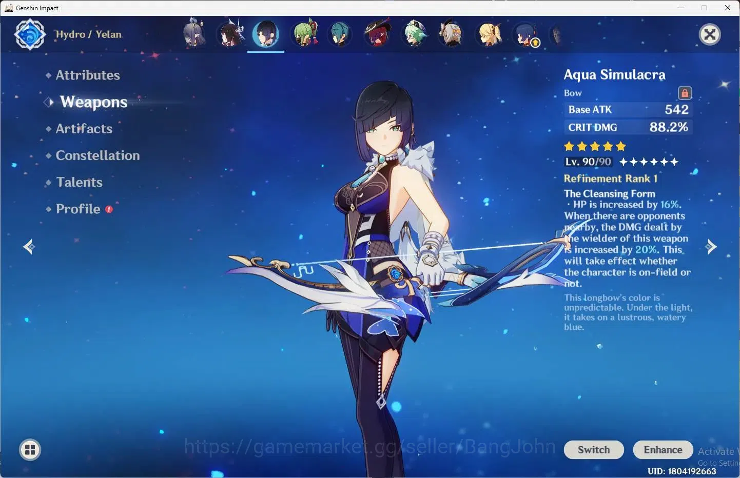 Genshin Impact Accounts ASIA | AR 58 |8 Limited + 5 Standar |[Mavuika,Nahi image 3