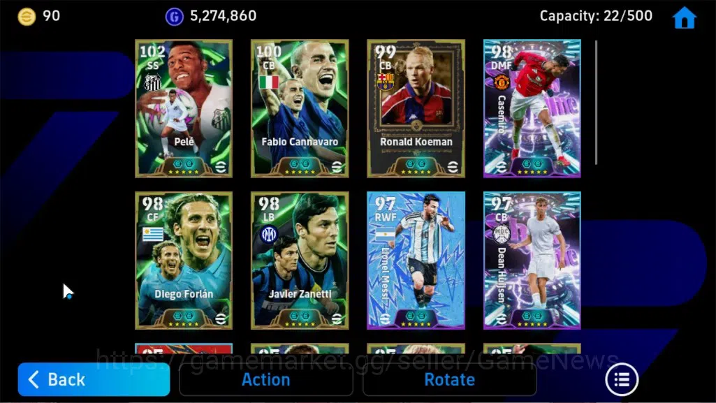 eFootball Accounts Android|Epic Pele,Fabio Cannavaro,Oliver Kahn,Rona image 5
