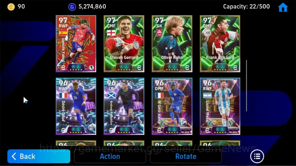 eFootball Accounts Android|Epic Pele,Fabio Cannavaro,Oliver Kahn,Rona image 6