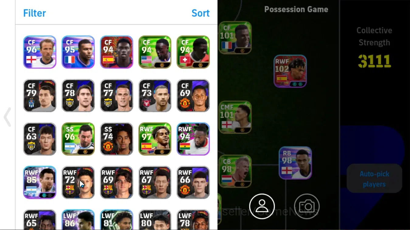 eFootball Accounts Android|Big Time K Kvaratskhella,Show Time Cristia image 2