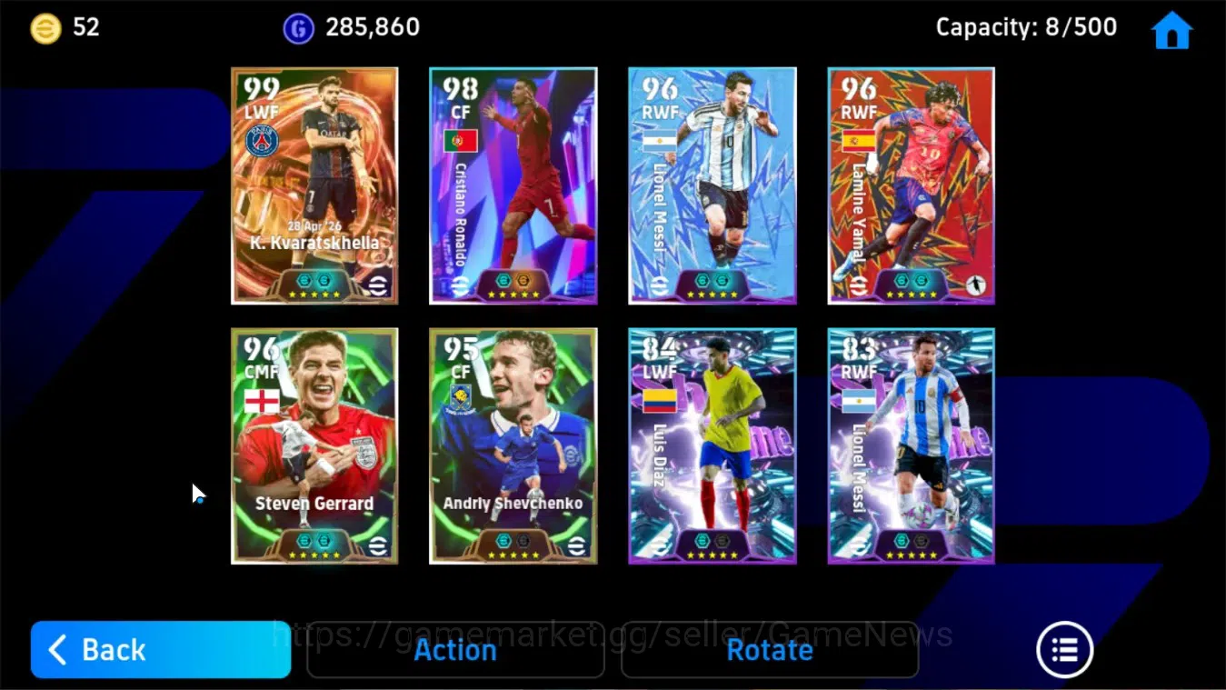 eFootball Accounts Android|Big Time K Kvaratskhella,Show Time Cristia image 8