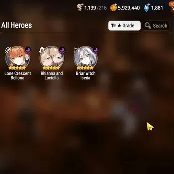 Epic Seven Accounts Starter GLOBAL UnVerif|New Era|3 ML(Rhiana&Luc,LC Bellona,BW ISeria)+Iseria,Landy,Etc|1,8K SStone+1K