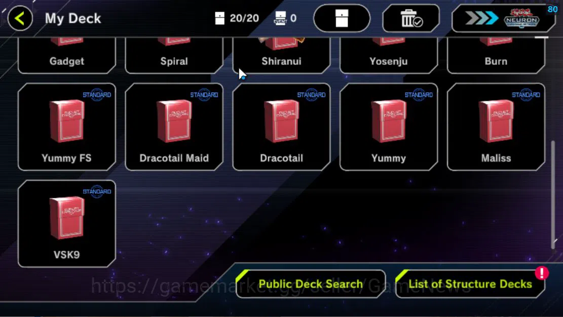 Yu-Gi-Oh! Master Duel Accounts Lv 18 | 20 Deck |VS K9, Dracotail Maid,Yummy,Malis image 3