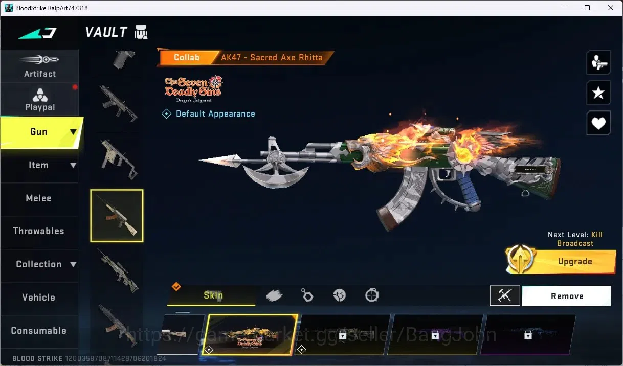 Blood Strike Accounts ASIA | ULTRA MELEE: Lightblade-Dark Force | 3 7DS  image 4