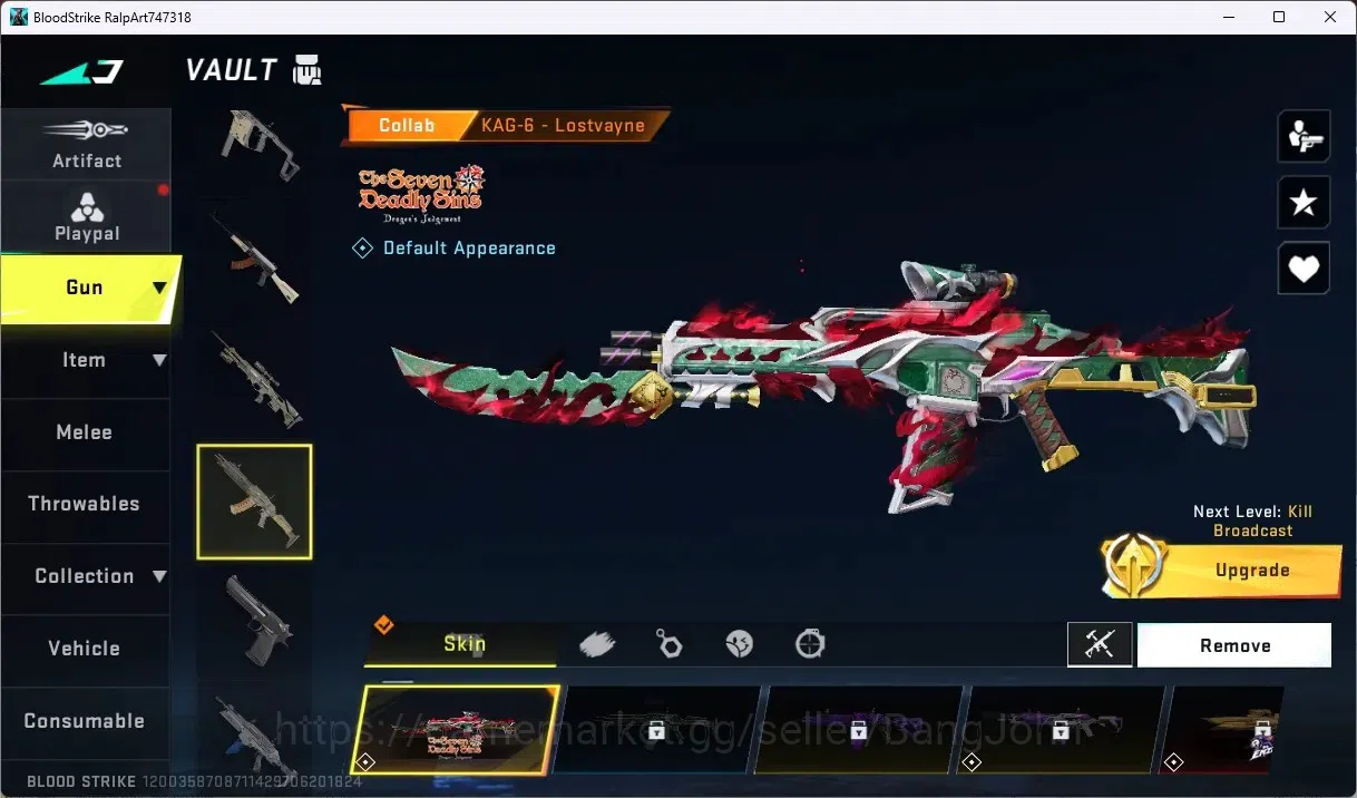 Blood Strike Accounts ASIA | ULTRA MELEE: Lightblade-Dark Force | 3 7DS  image 5