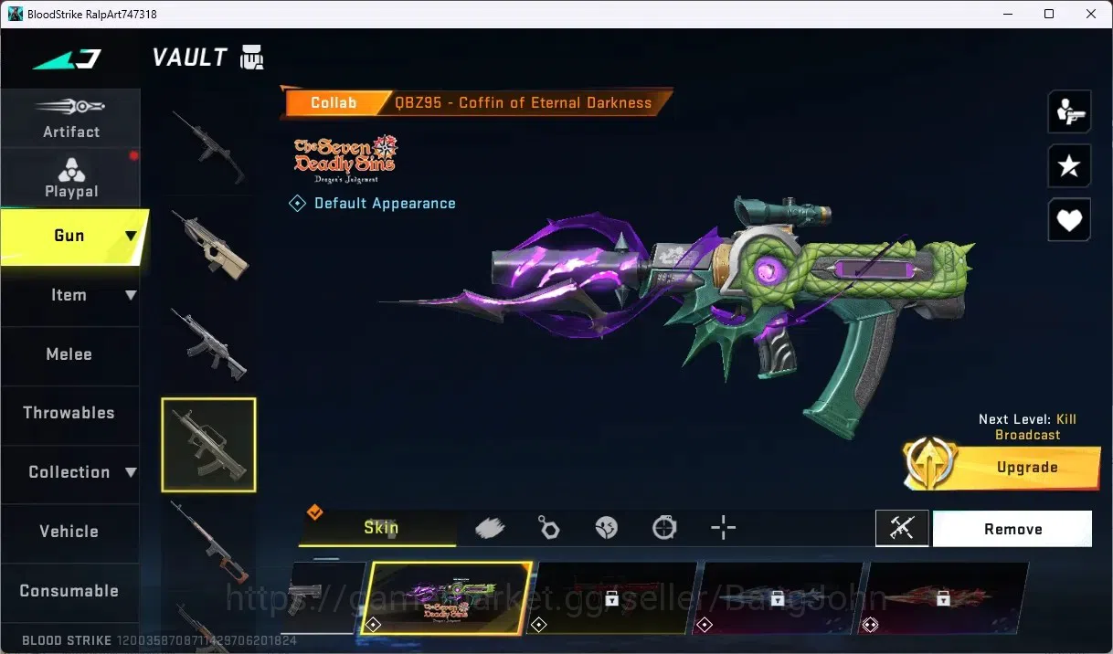 Blood Strike Accounts ASIA | ULTRA MELEE: Lightblade-Dark Force | 3 7DS  image 6