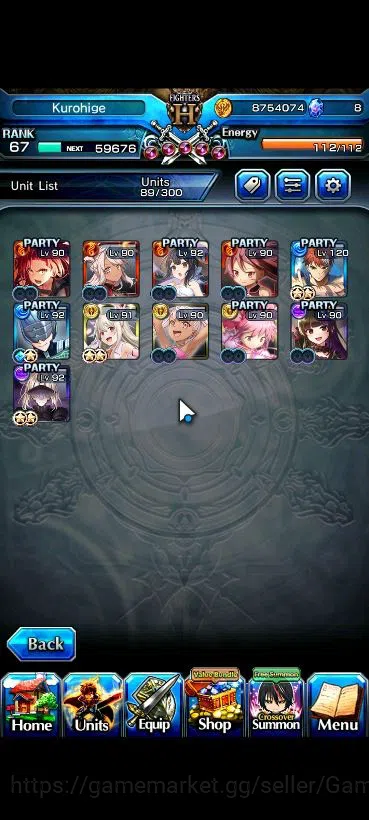 Grand Summoners Accounts Global|Rank 67|11 Ascend| InumutaTW,EmiyaTW,S Miyu image 4
