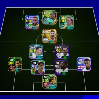 eFootball Accounts Meta Player Ovr 3121 | Big Time Messi World Cup x Epic Drogba new 106 x Neymar 104