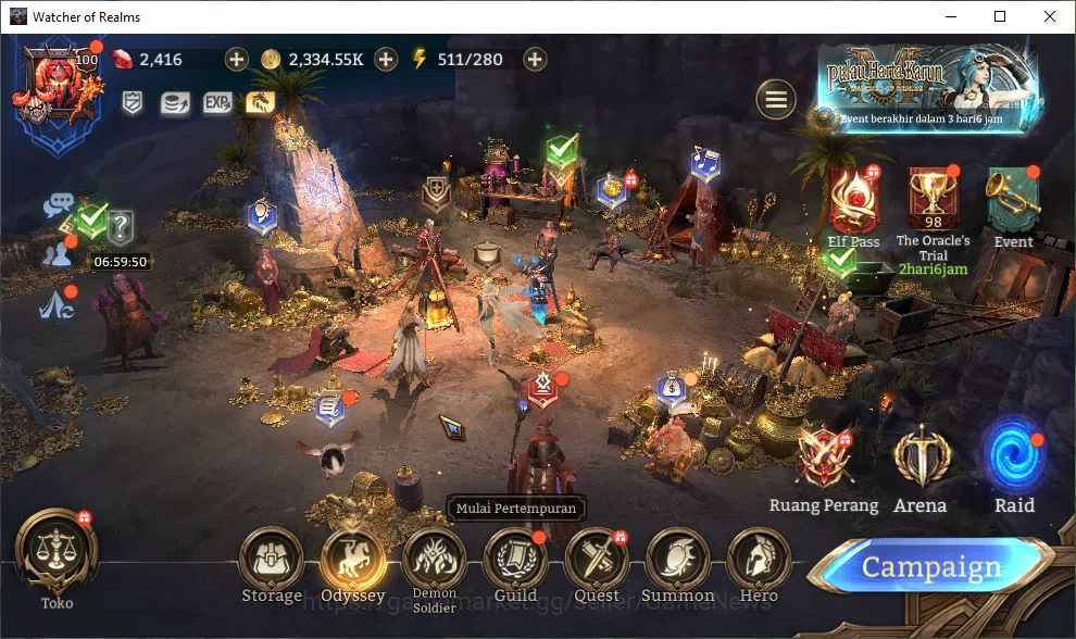Watcher of Realms Accounts GLOBAL 60x|12M Power|15 Lord[ValderonA1,Praetus,La image 1