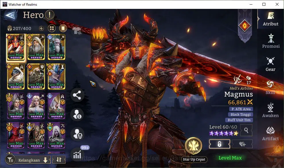 Watcher of Realms Accounts GLOBAL 60x|12M Power|15 Lord[ValderonA1,Praetus,La image 16