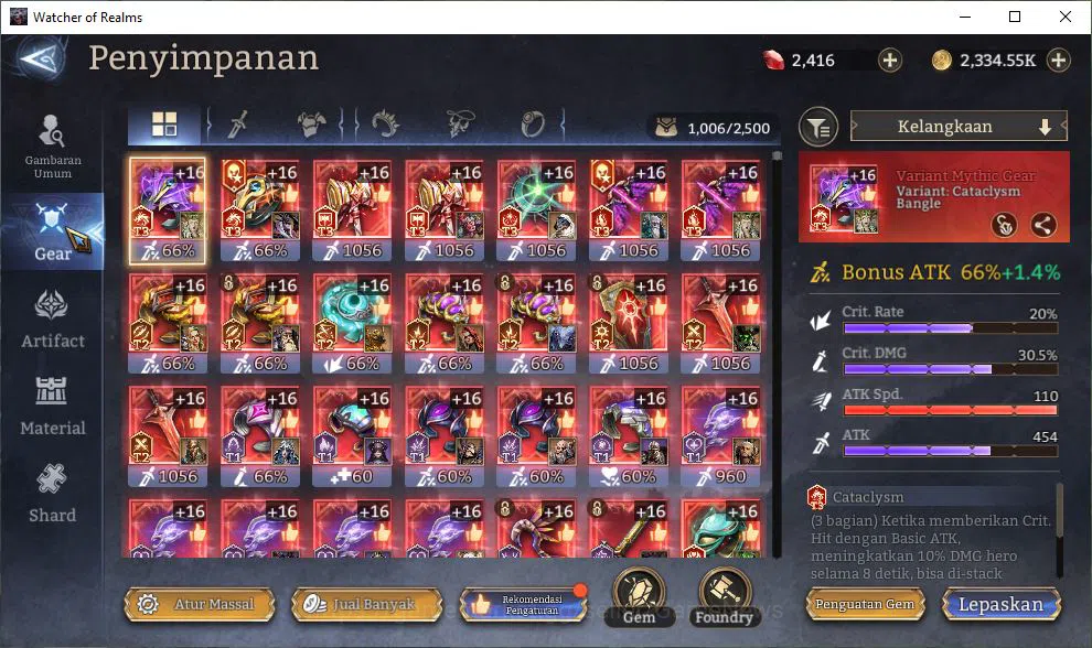 Watcher of Realms Accounts GLOBAL 60x|12M Power|15 Lord[ValderonA1,Praetus,La image 17
