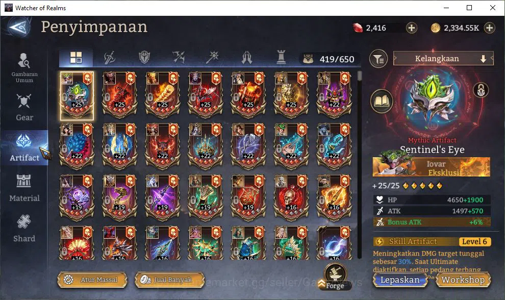 Watcher of Realms Accounts GLOBAL 60x|12M Power|15 Lord[ValderonA1,Praetus,La image 18