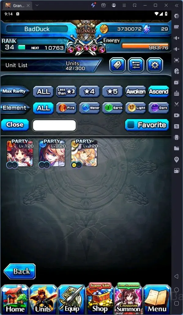 Grand Summoners Accounts Global | Rank 34 | 3 Ascend: Marisa Kirisame LV120 image 5