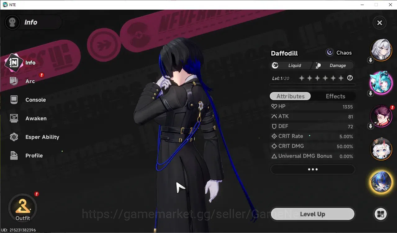 Neverness to Everness Accounts GLOBAL Europe|HL 3|3S-Class(Hotori+Skin,Sakiri,Daf image 5