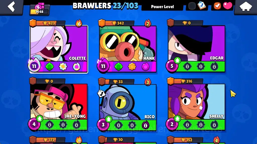 Brawl Stars Accounts 1448 Trophy|23 Brawlers 3 Max Lv[Colette,Hank,Edga image 7
