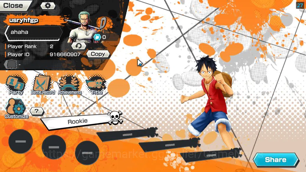 One Piece Bounty Rush Accounts Starter Global| 5 EX|Gear5 D.Luffy,T5E St.Jaygarcia,TFE Marshall D.Teach,Blackbeard 2