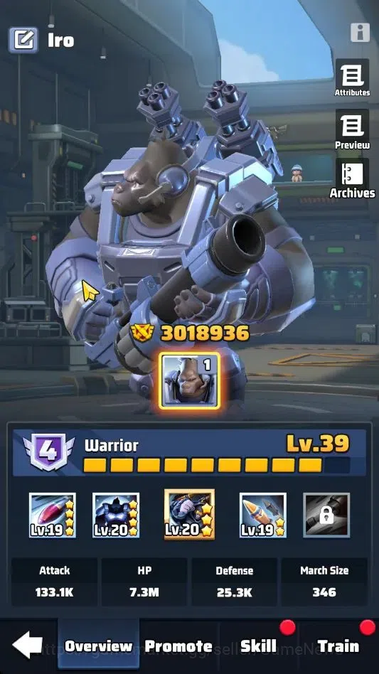 Last War: Survival Accounts S1117|Power 181,3M|HQ 35|VIP 14|Gorilla Lvl 39|Dro image 8