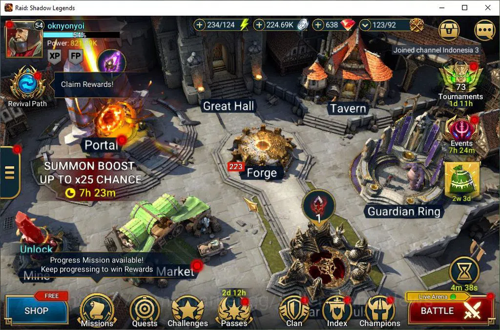 Raid: Shadow Legends Accounts Lv54 821K Power|1 Mythic(Nell Blackteeth)|21 Legen image 1